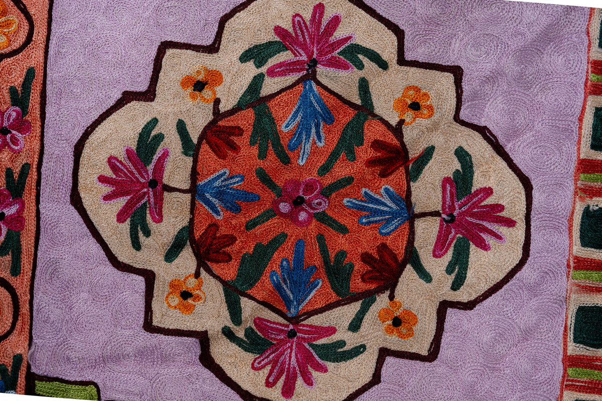 Jamal-e-Bahar Chain Stitch Hand-Embroidered Jainimaz (Prayer Mat)