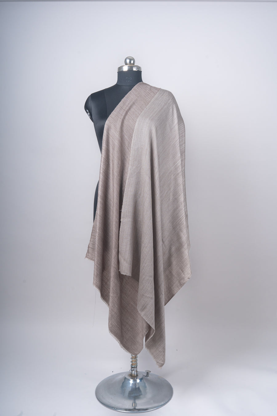 Sahra-Shaam | Reversible Merino Wool Stole in Taupe & Mocha Mist