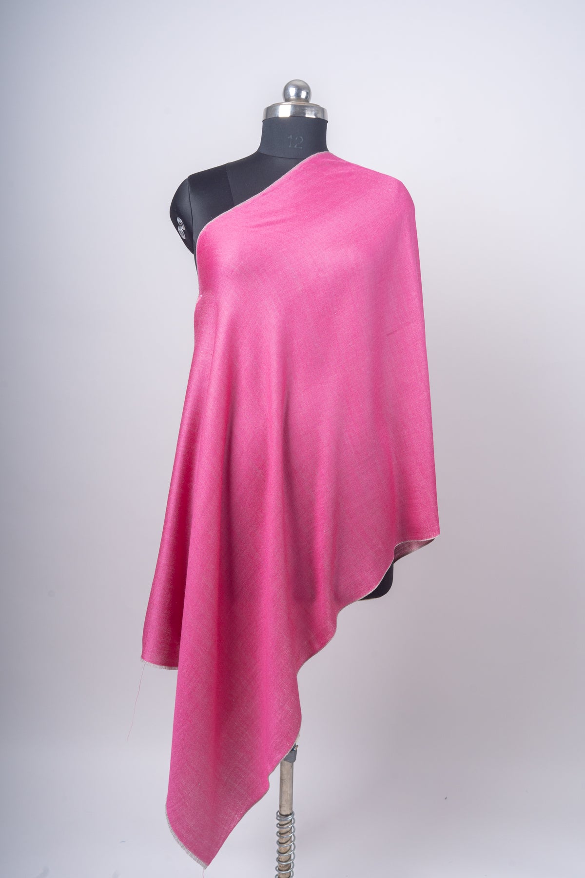 Gulaabi Safar: Reversible Merino Wool Stole in Rose Blush & Candy Pink