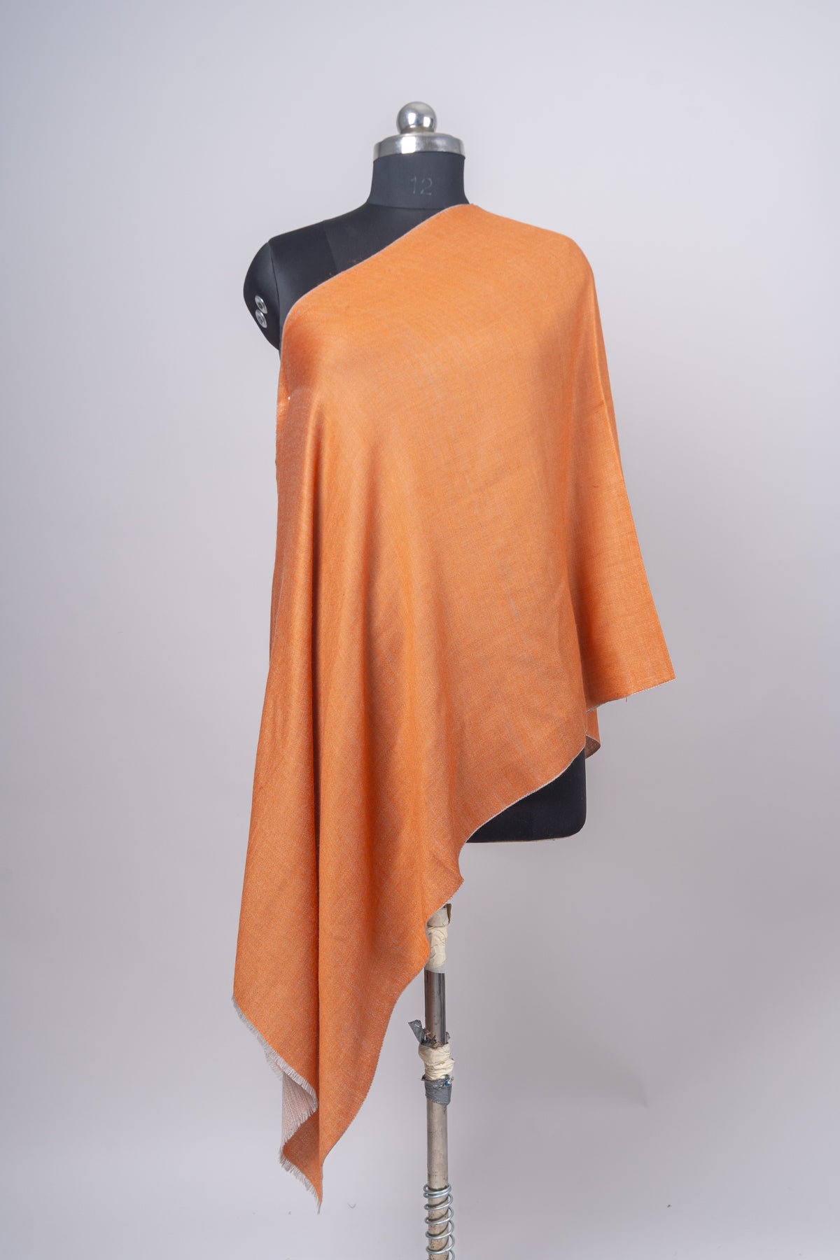 Zard Sitara: Reversible Merino Wool Stole in Amber & Sandstone