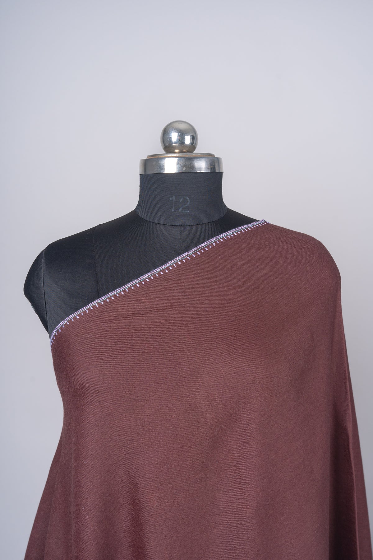 Mehka Saawan: Sozni Hand-Embroidered Merino Wool Shawl