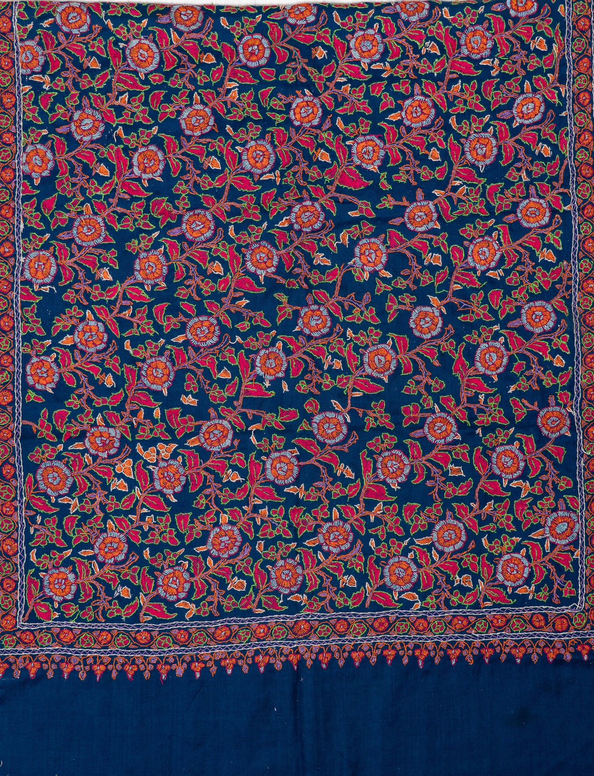 Papier-Mâché Gul Hand Embroidered Merino Stole