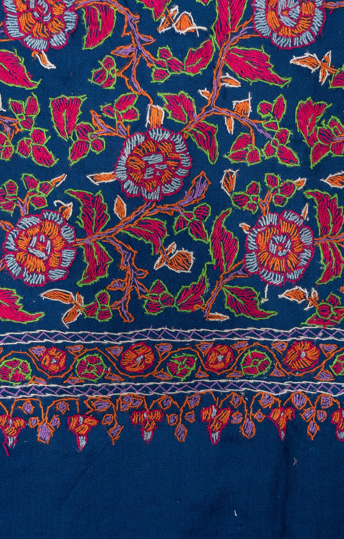 Papier-Mâché Gul Hand Embroidered Merino Stole