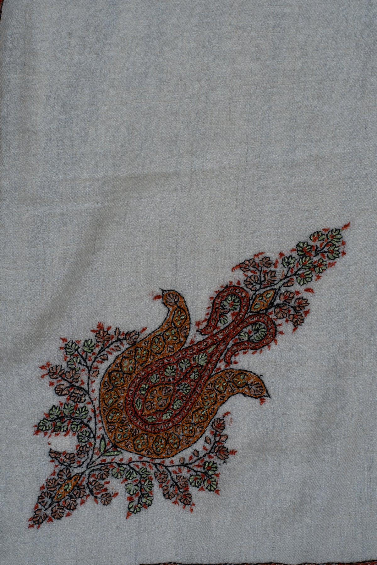 Autumn Loom Cashmere Rumal — Sozni Hand Embroidered