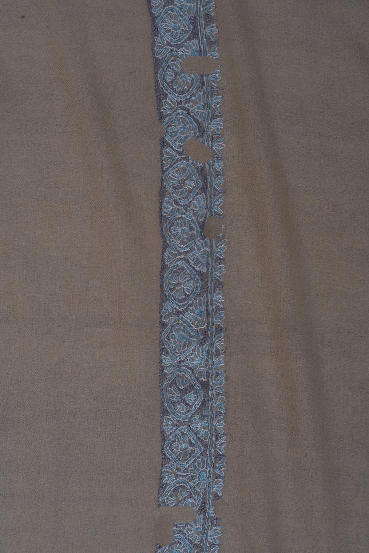 Sand Dusk Cashmere Rumal — Sozni Hand Embroidered