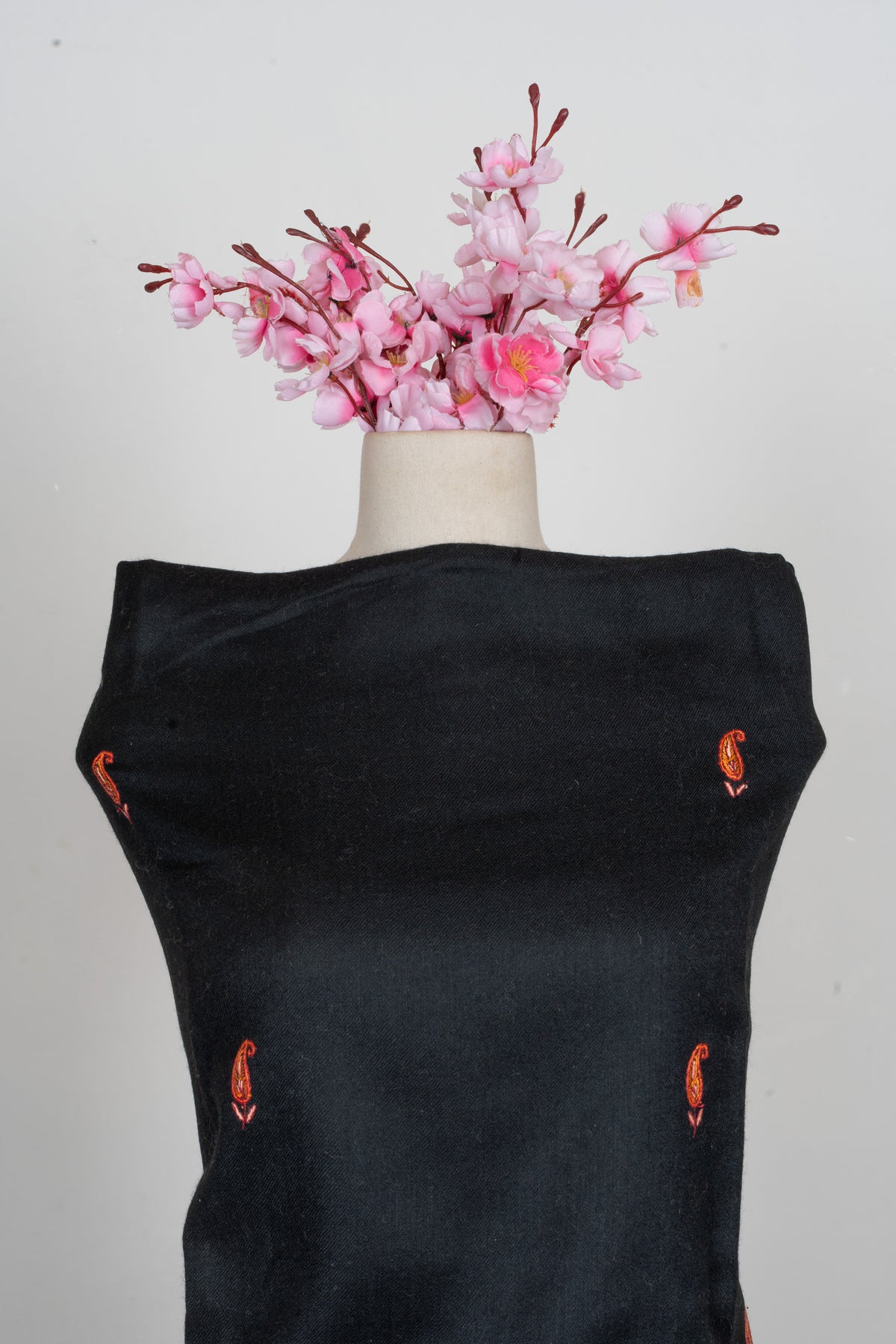 Midnight Noir Sozni Embroidered Suit in Wool Blend