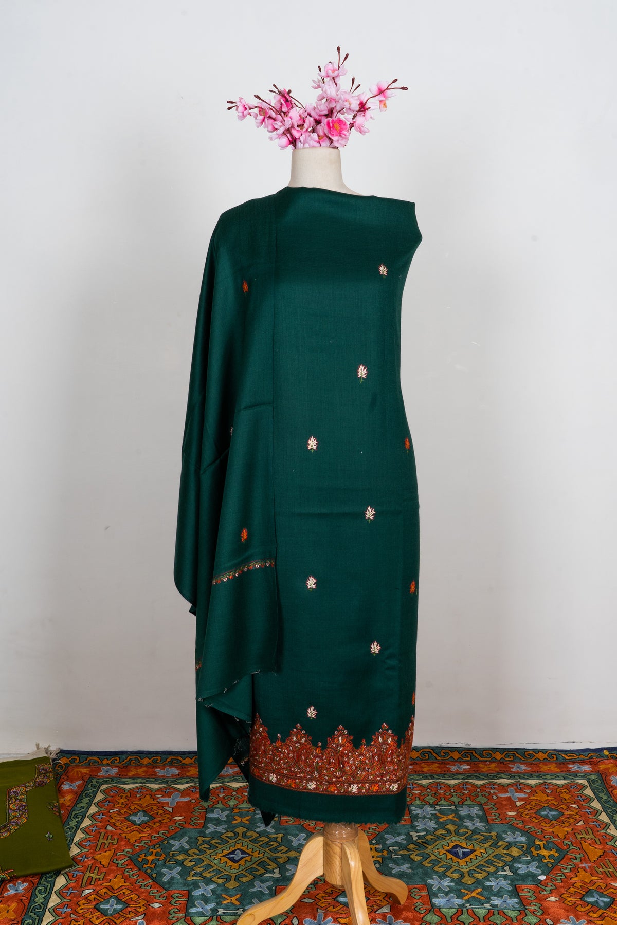 Emerald Grove Sozni Embroidered Suit in Wool Blend