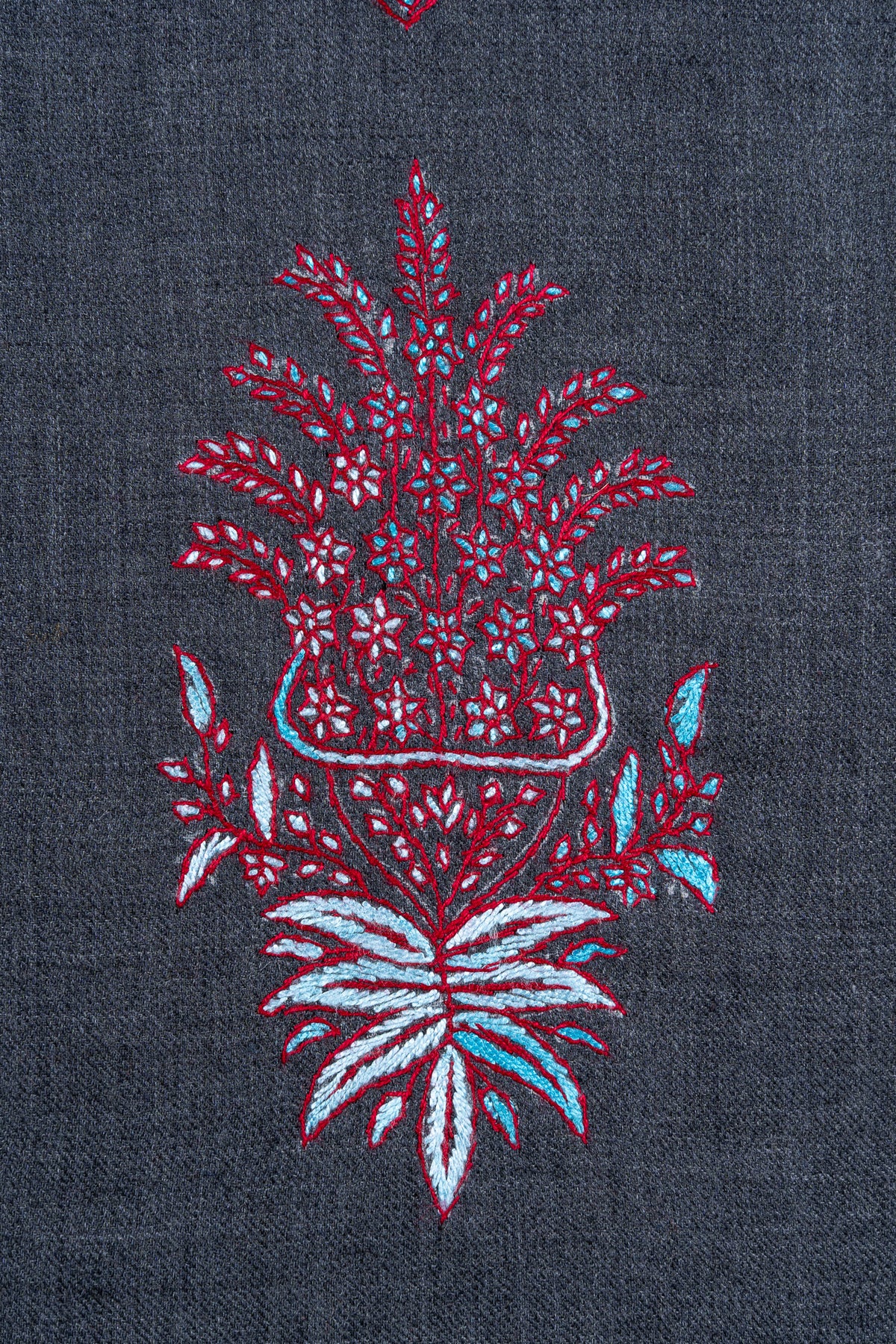 Charcoal Majesty Sozni Hand Embroidered Suit