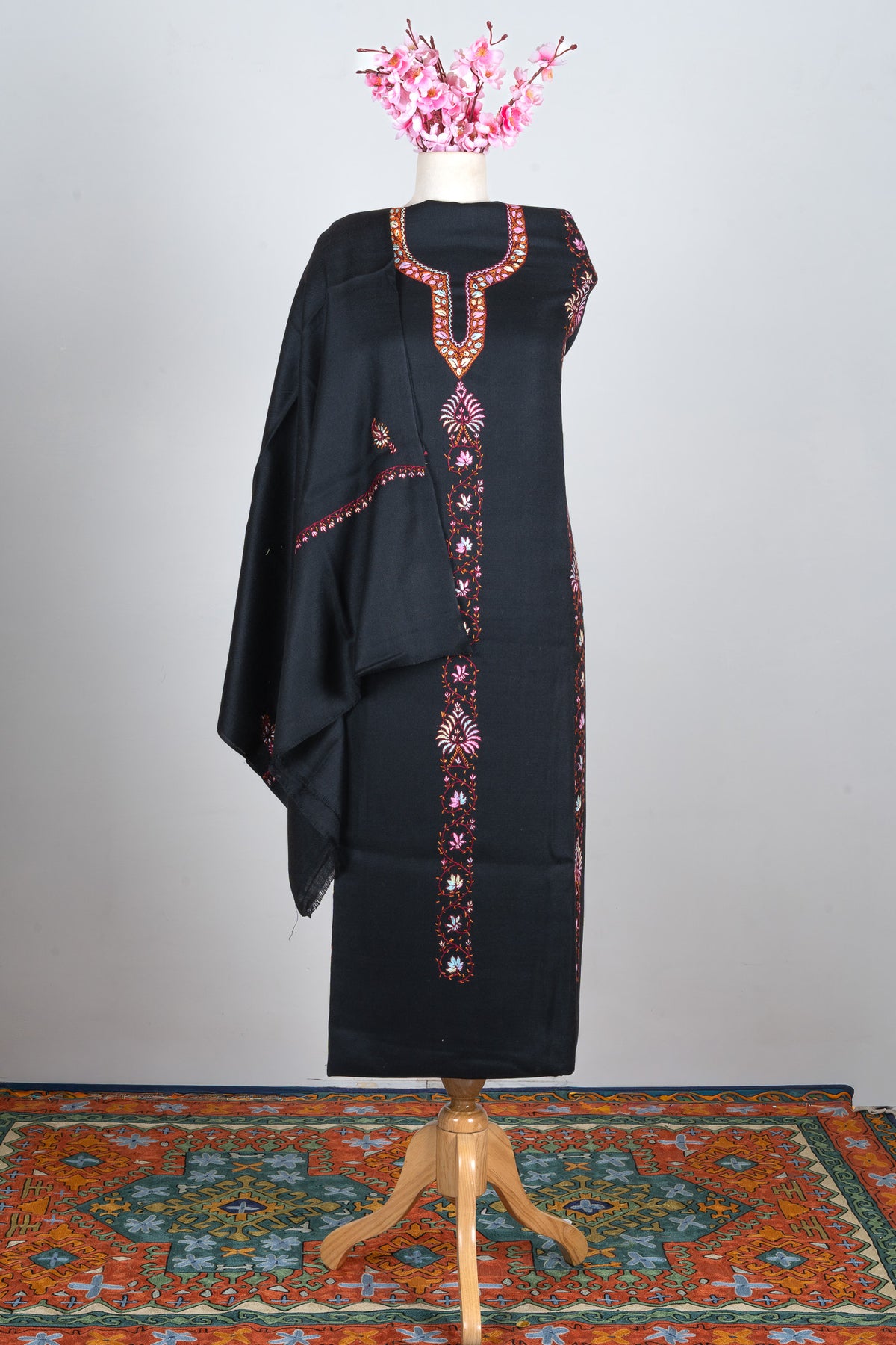 Noir Charm Sozni Hand Embroidered Suit