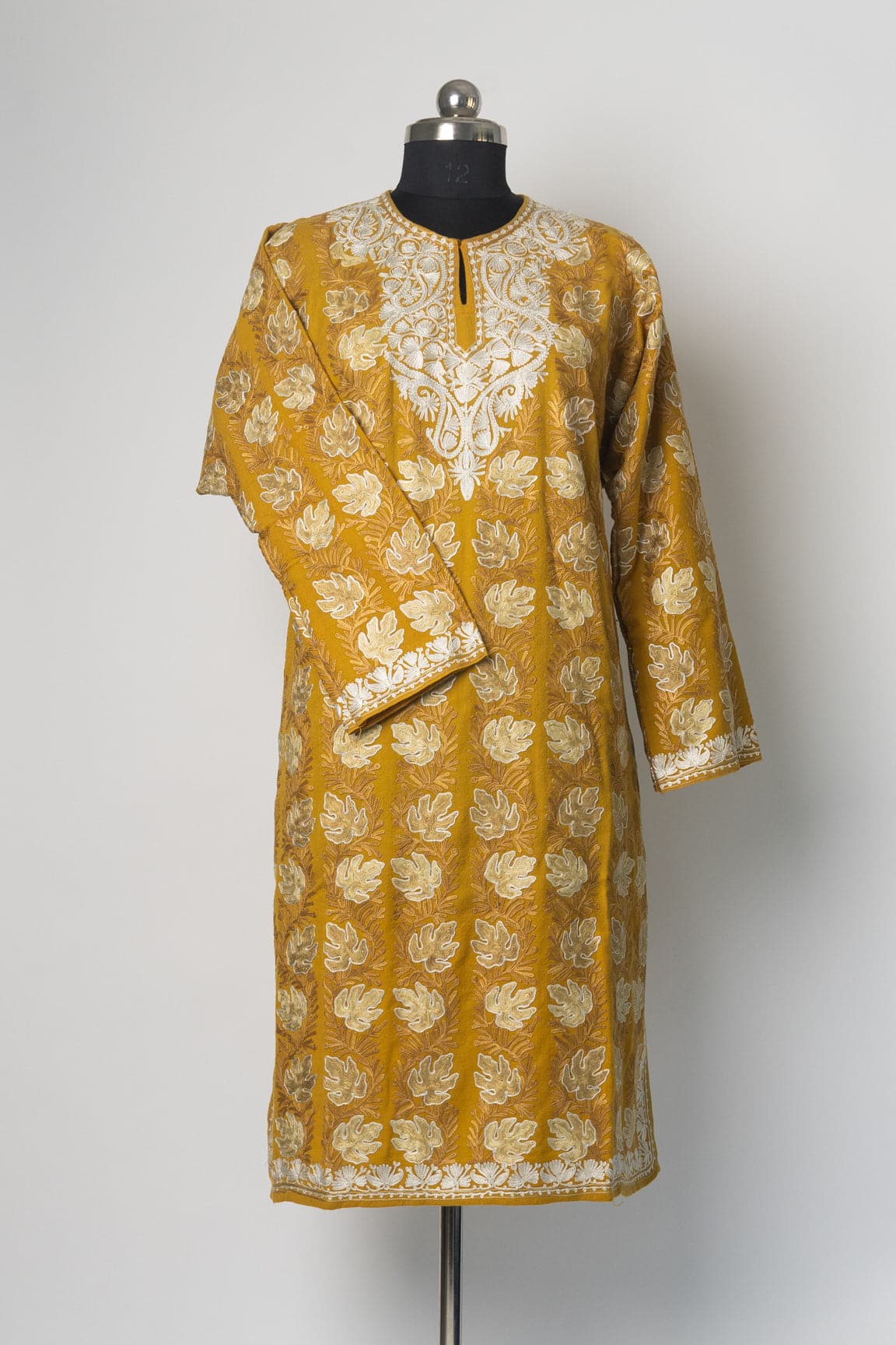 Golden Harvest Kashmiri Pheran with Tilla & Aari Embroidery