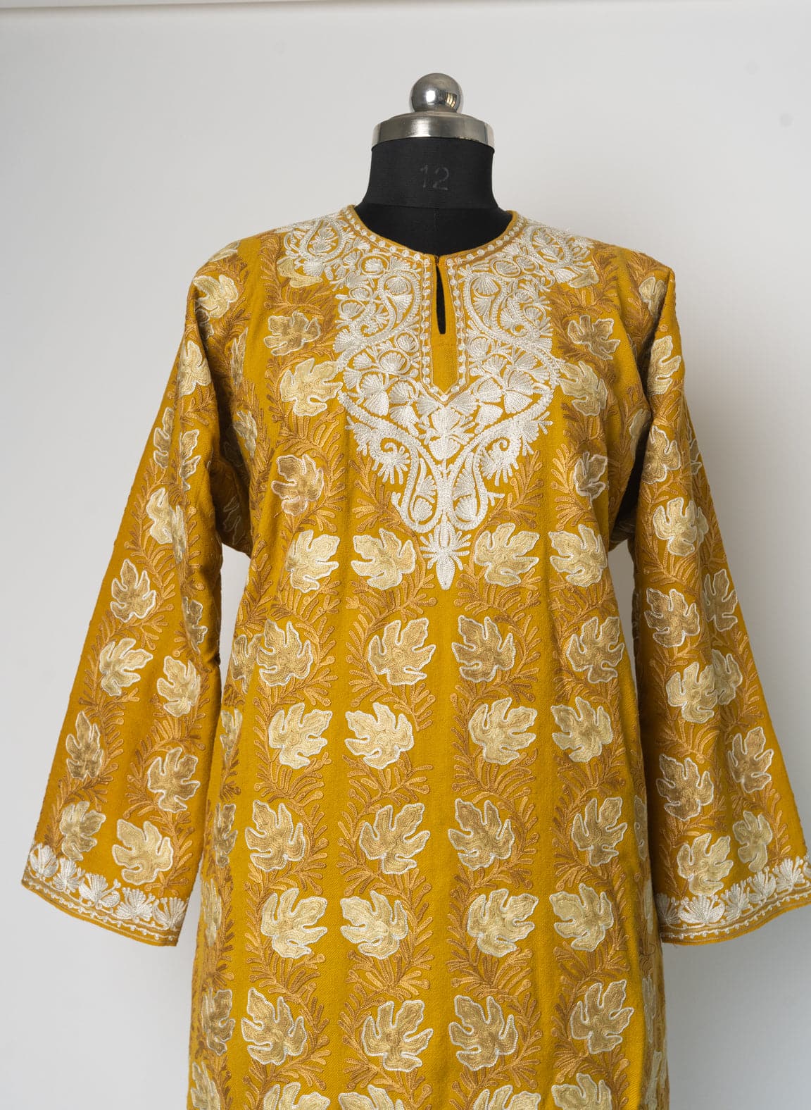 Golden Harvest Kashmiri Pheran with Tilla & Aari Embroidery