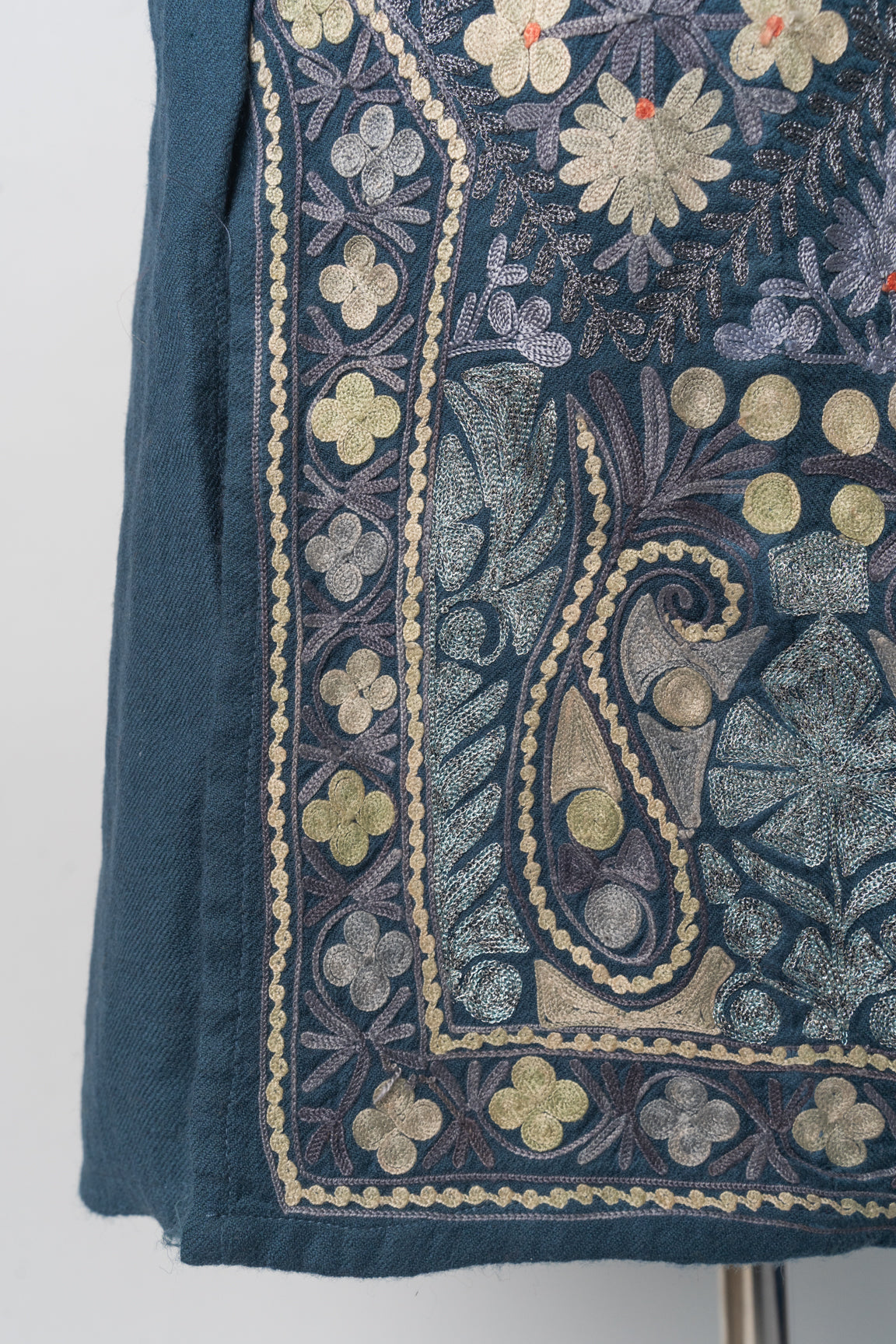 Twilight Blossom Kashmiri Pheran with Aari Embroidery