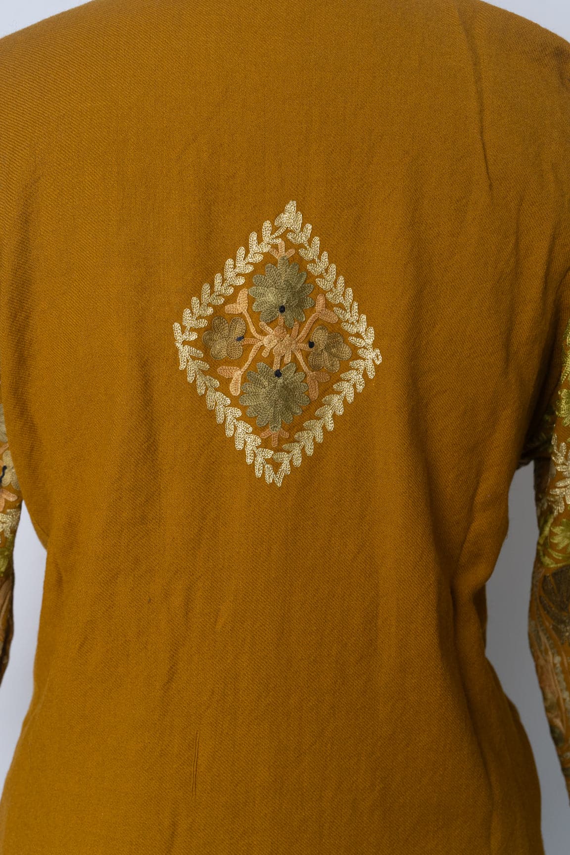 Golden Harvest Kashmiri Pheran with Aari Embroidery
