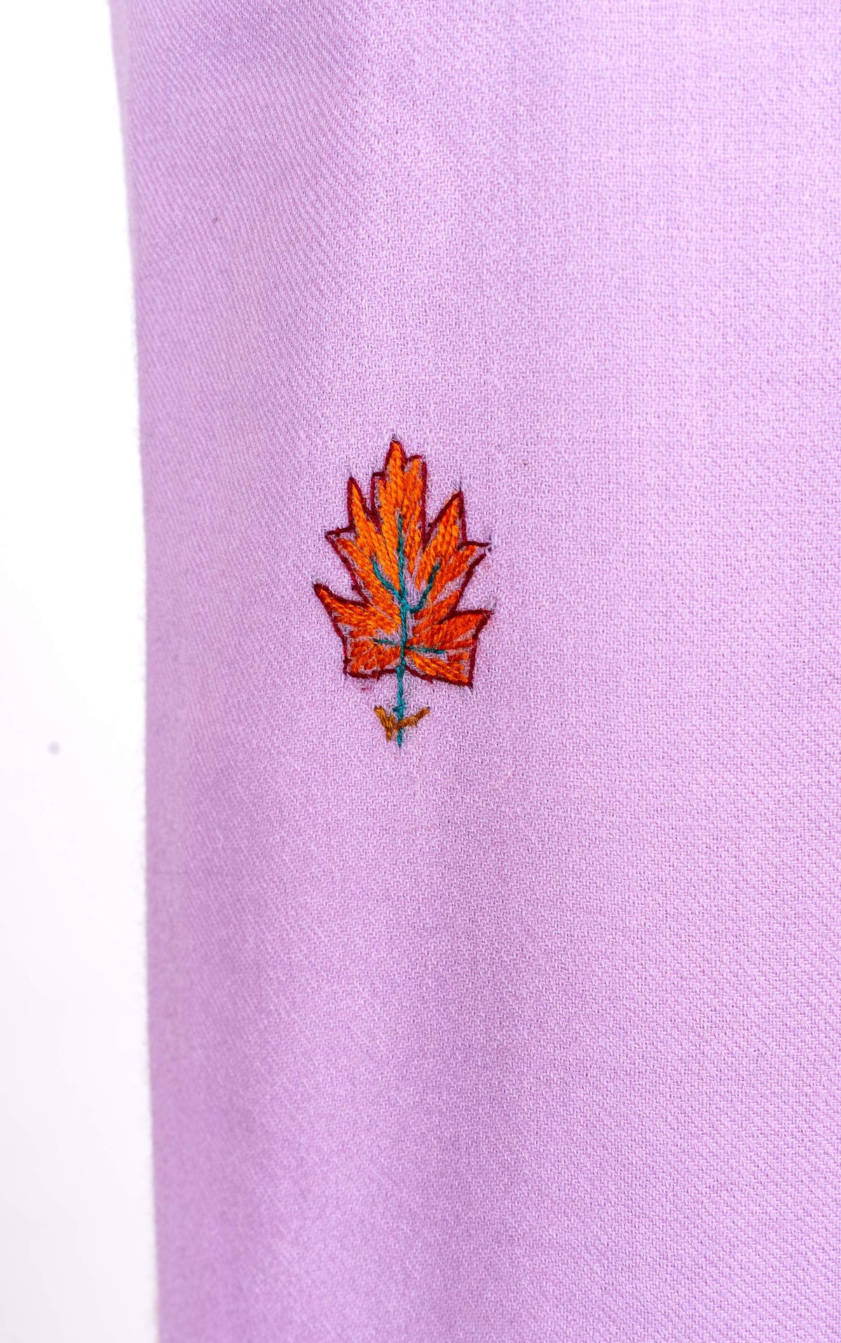 Lilac Whisper Sozni Hand Embroidered Suit in Fine merino wool