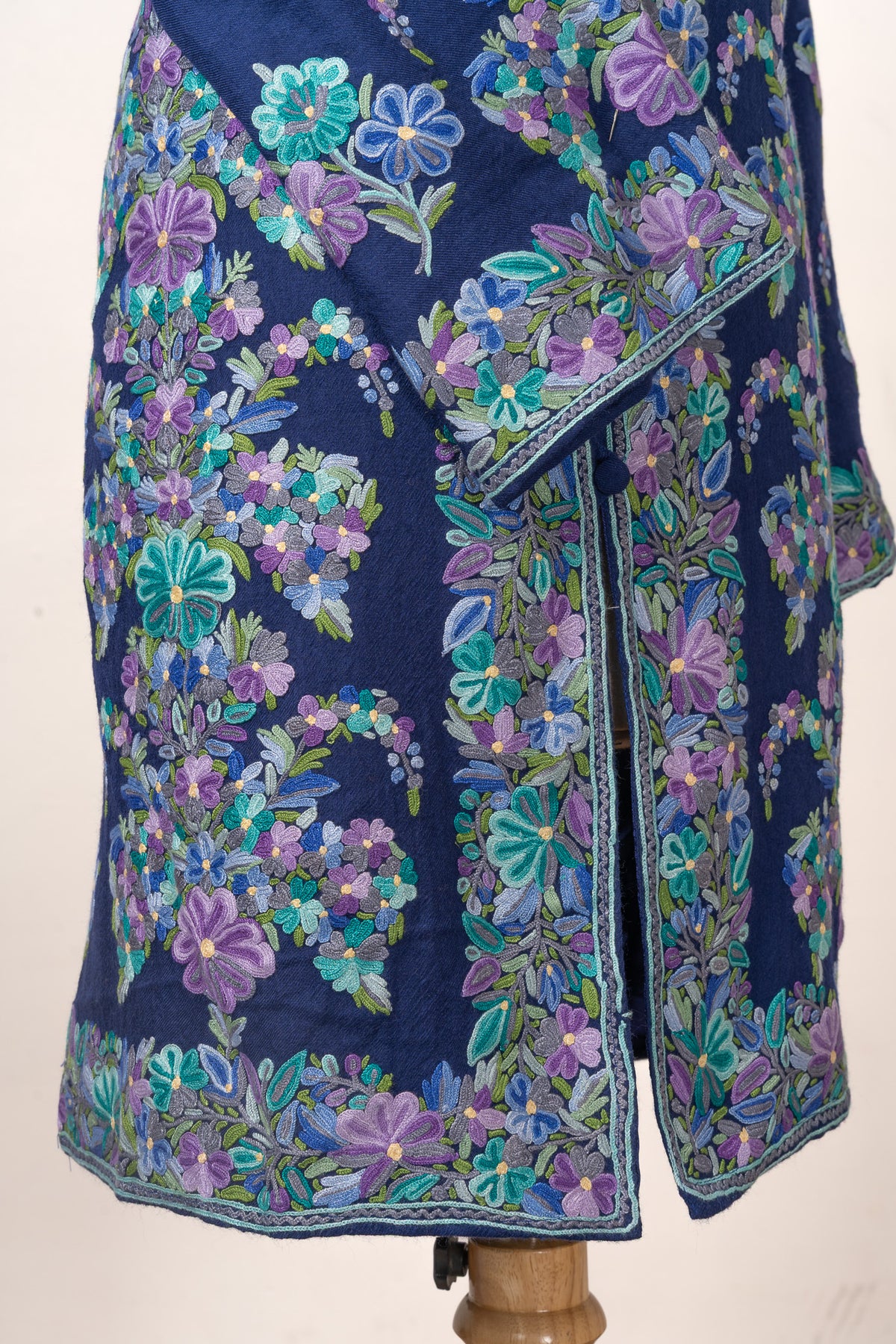 Midnight Bloom Hand-Embroidered Aari Jacket