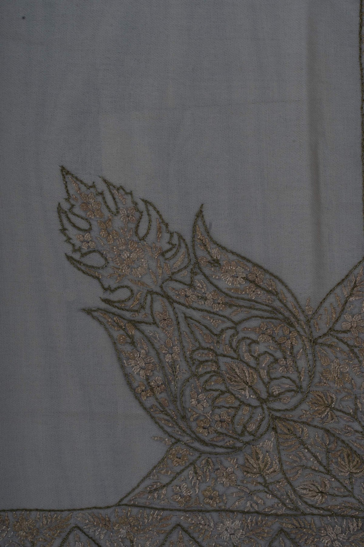 Champagne Lattice Rumal 58 inches — Sozni Hand Embroidered