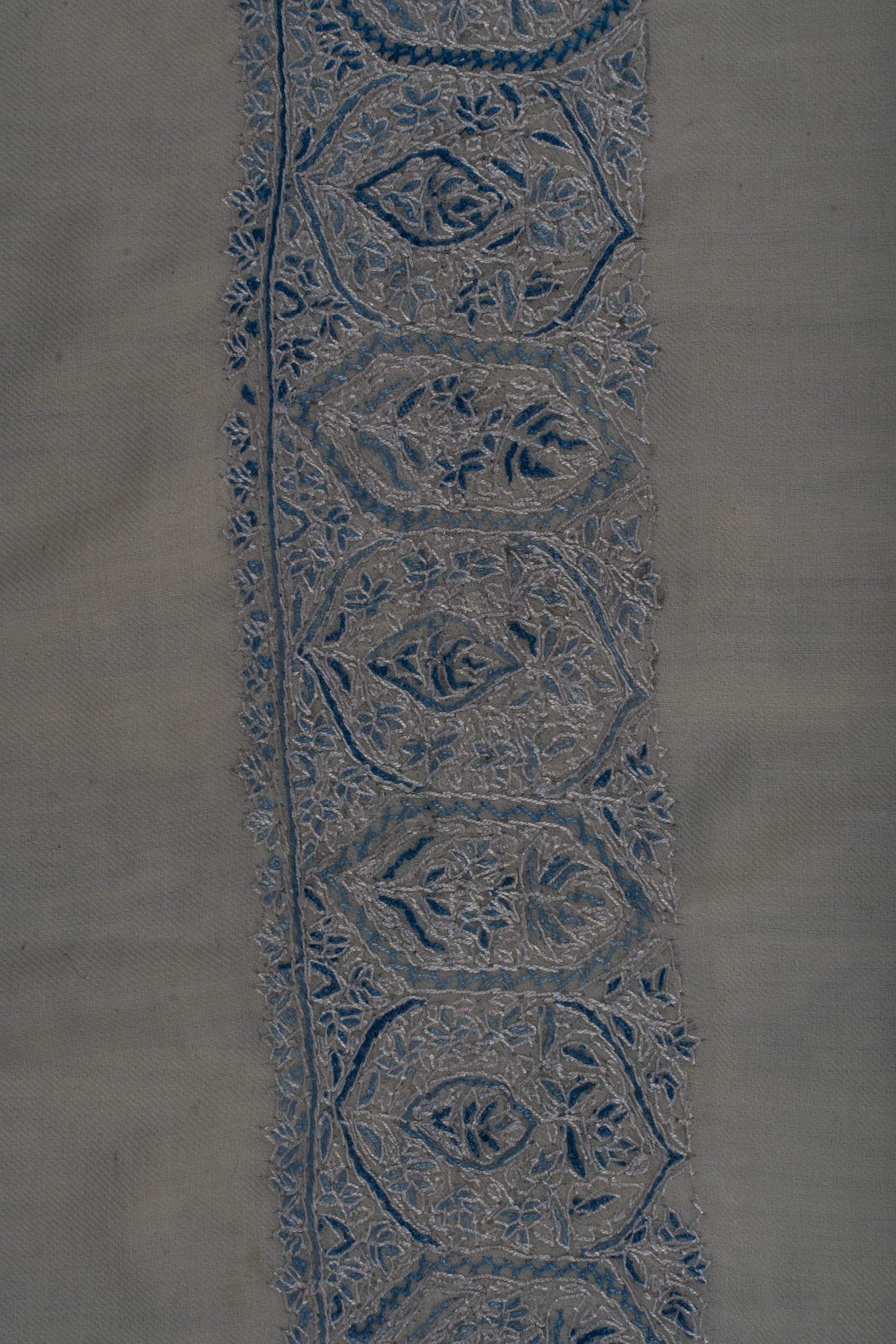 Azure Paisley Rumal 58 inches — Sozni Hand Embroidered
