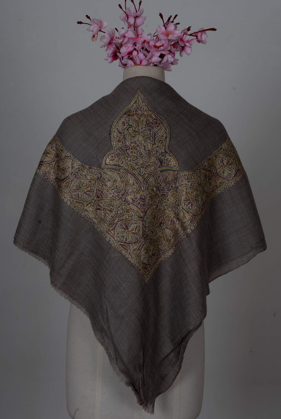 Walnut Heritage Rumal 58 inches — Sozni Hand Embroidered