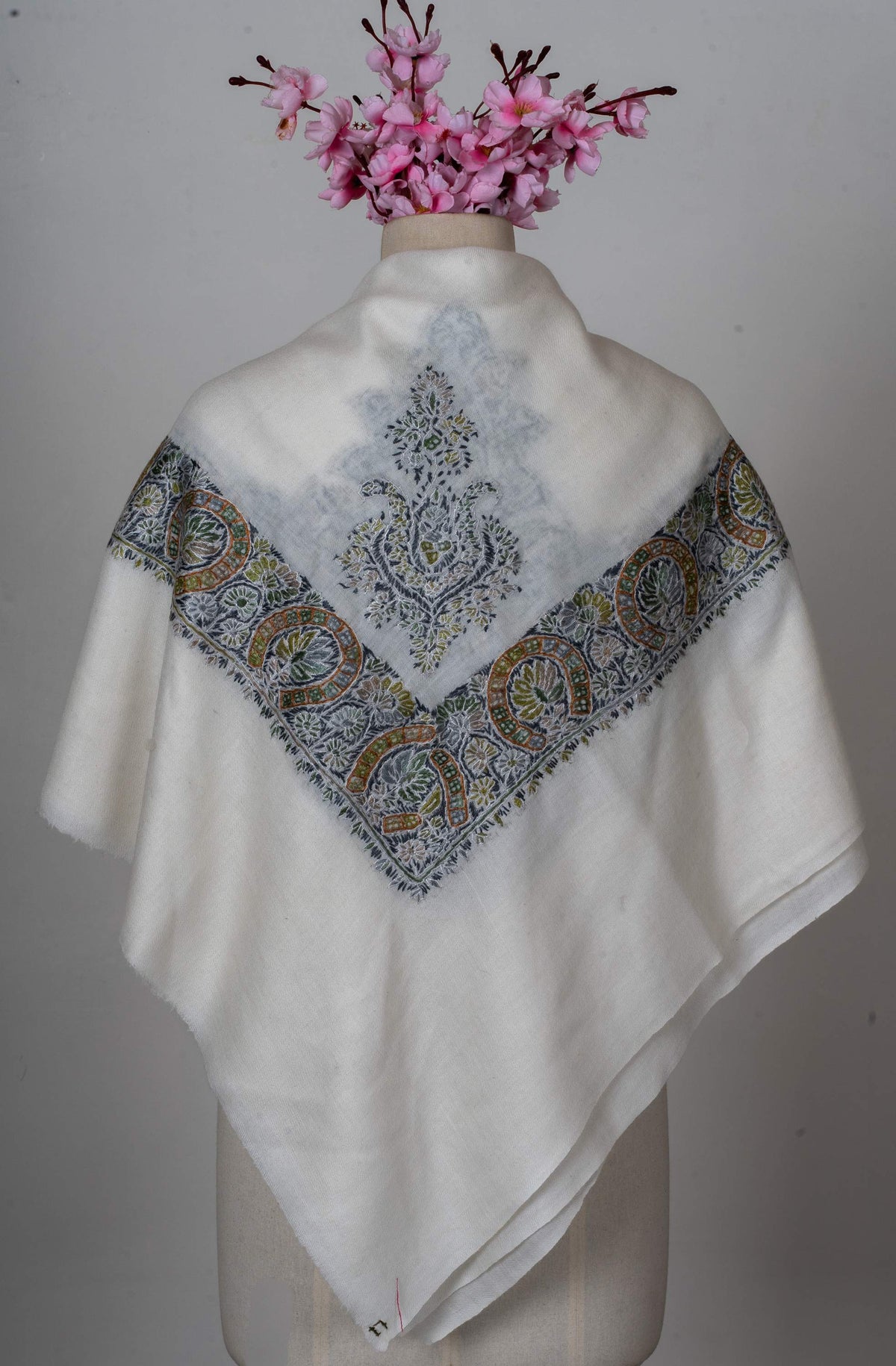 Forest Crest Rumal 58 inches — Sozni Hand Embroidered