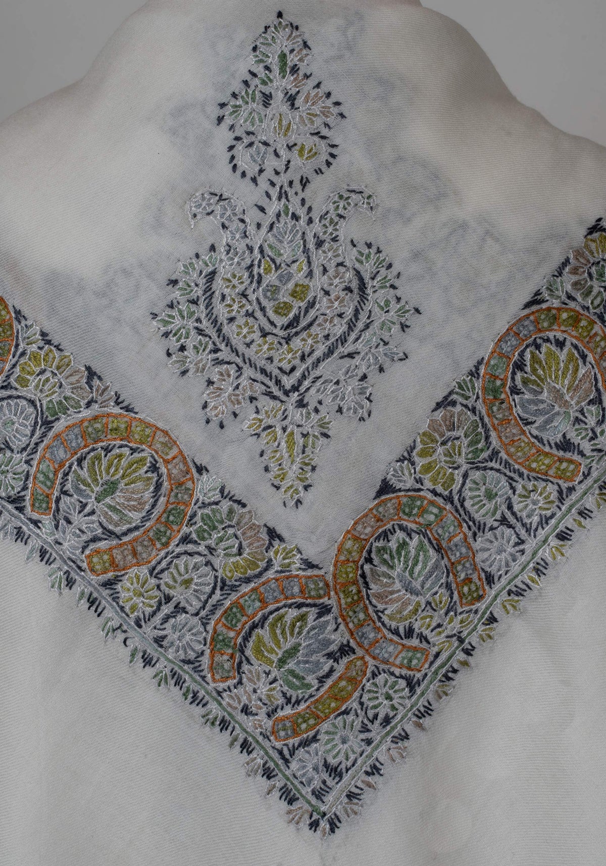 Heritage Olive Rumal 58 inches — Sozni Hand Embroidered