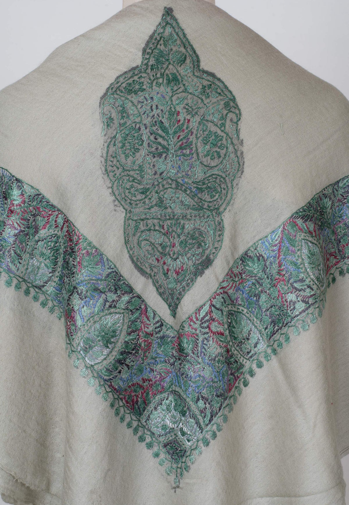 Jade Whisper Rumal 58 inches — Sozni Hand Embroidered