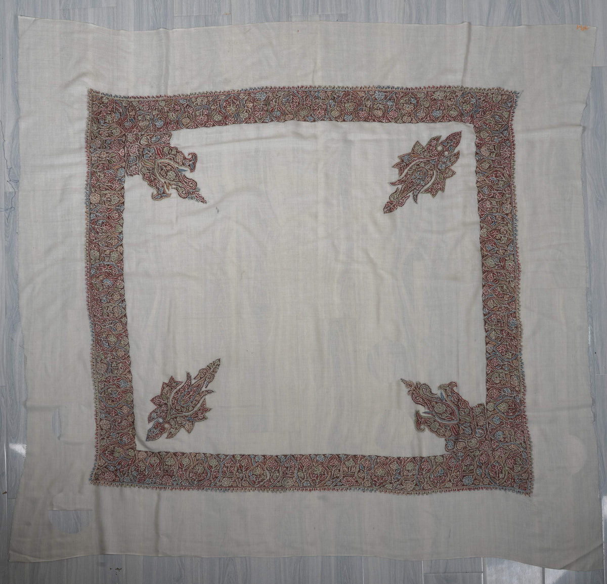 Autumn Garden Rumal 58 inches — Sozni Hand Embroidered