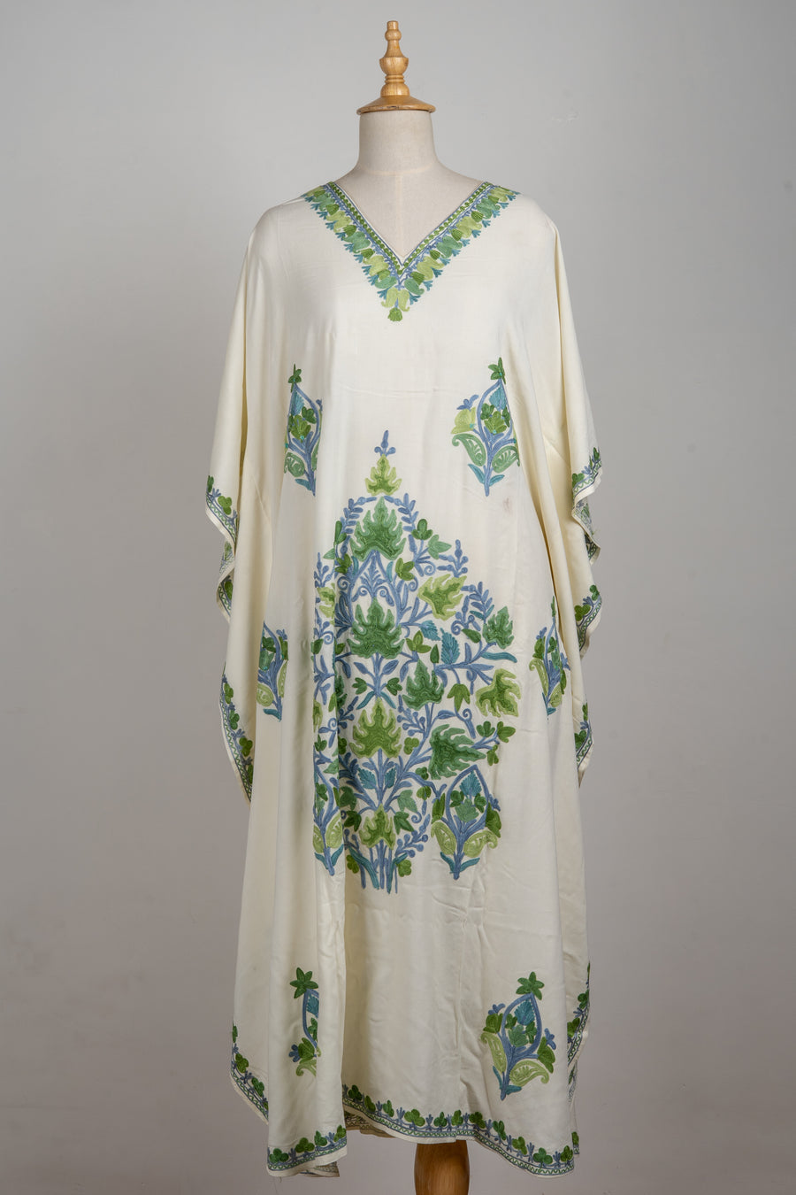 Ivory Breeze Aari Embroidered Kaftan for Summer Days