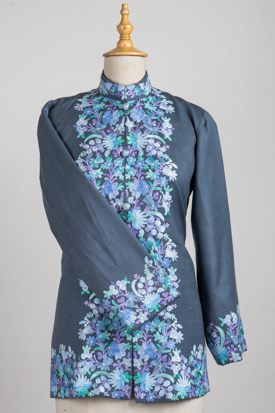Ice Fern Aari Embroidered Short Jacket