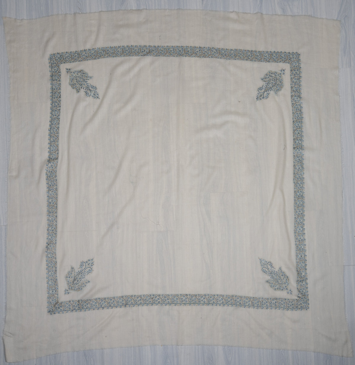 Arctic Sky Rumal — Sozni Hand Embroidered