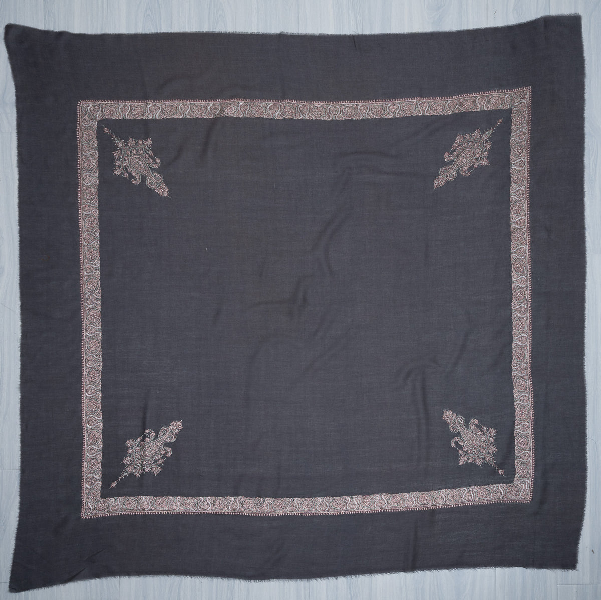 Midnight Blush Rumal — Sozni Hand Embroidered