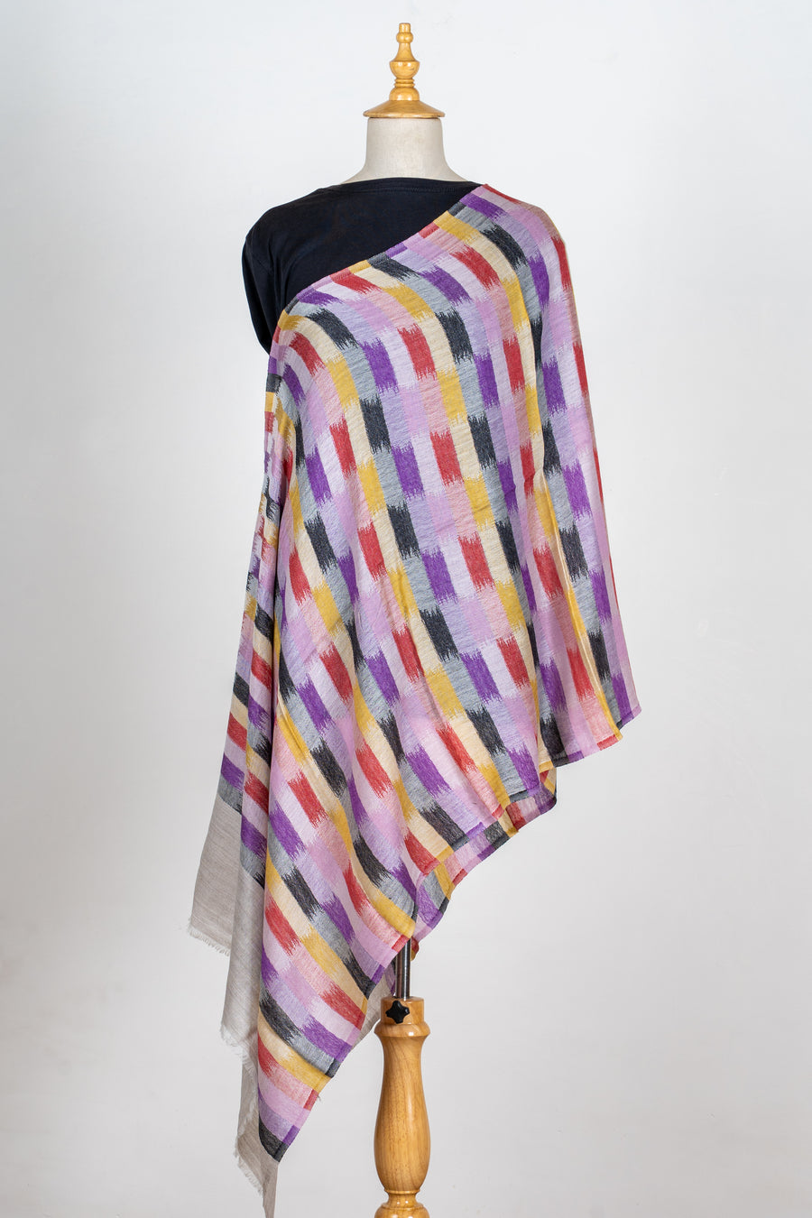 Rang Saavan: 120 Count Merino Wool Printed Stole