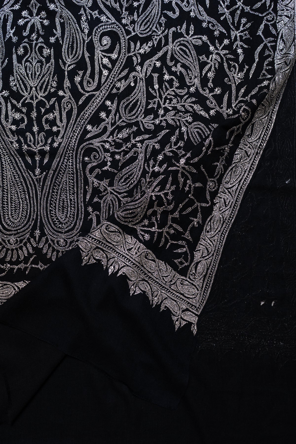 Hand Tilla Embroidered Pure Pashmina Shawl