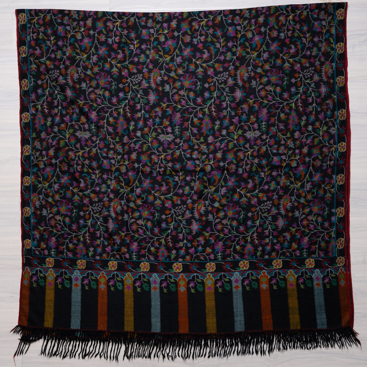 3 Yards Kani Hand Woven Pure Pashmina Shawl