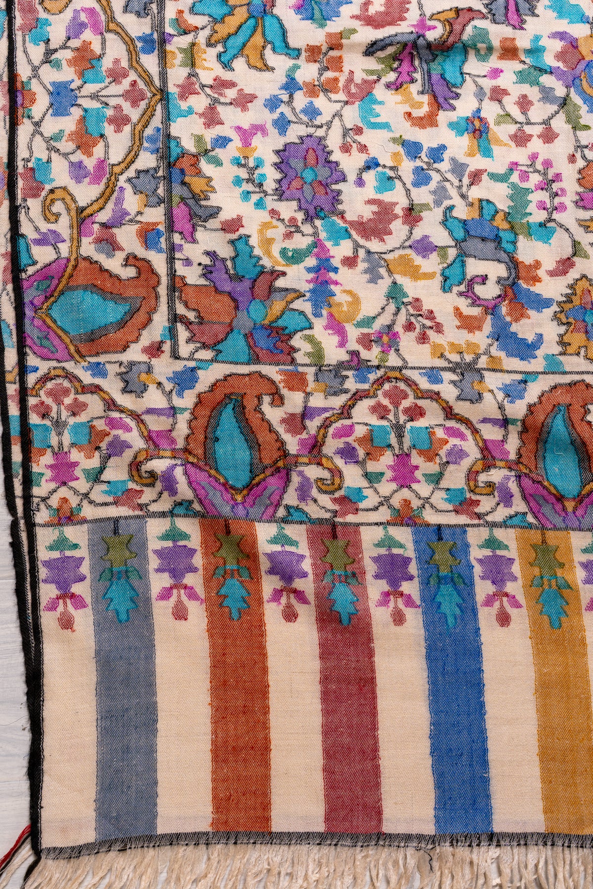 3 Yards Handwoven Kani Pashmina Shawl