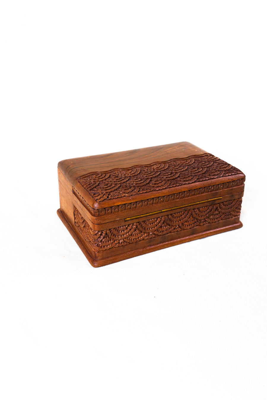 Handcrafted Walnut Wood Box with Hidden Lock