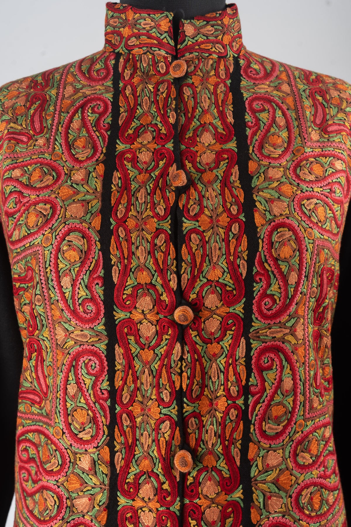 Radiant Kashmiri Charm: Merino Wool Jacket| Hand Aari Embroidery