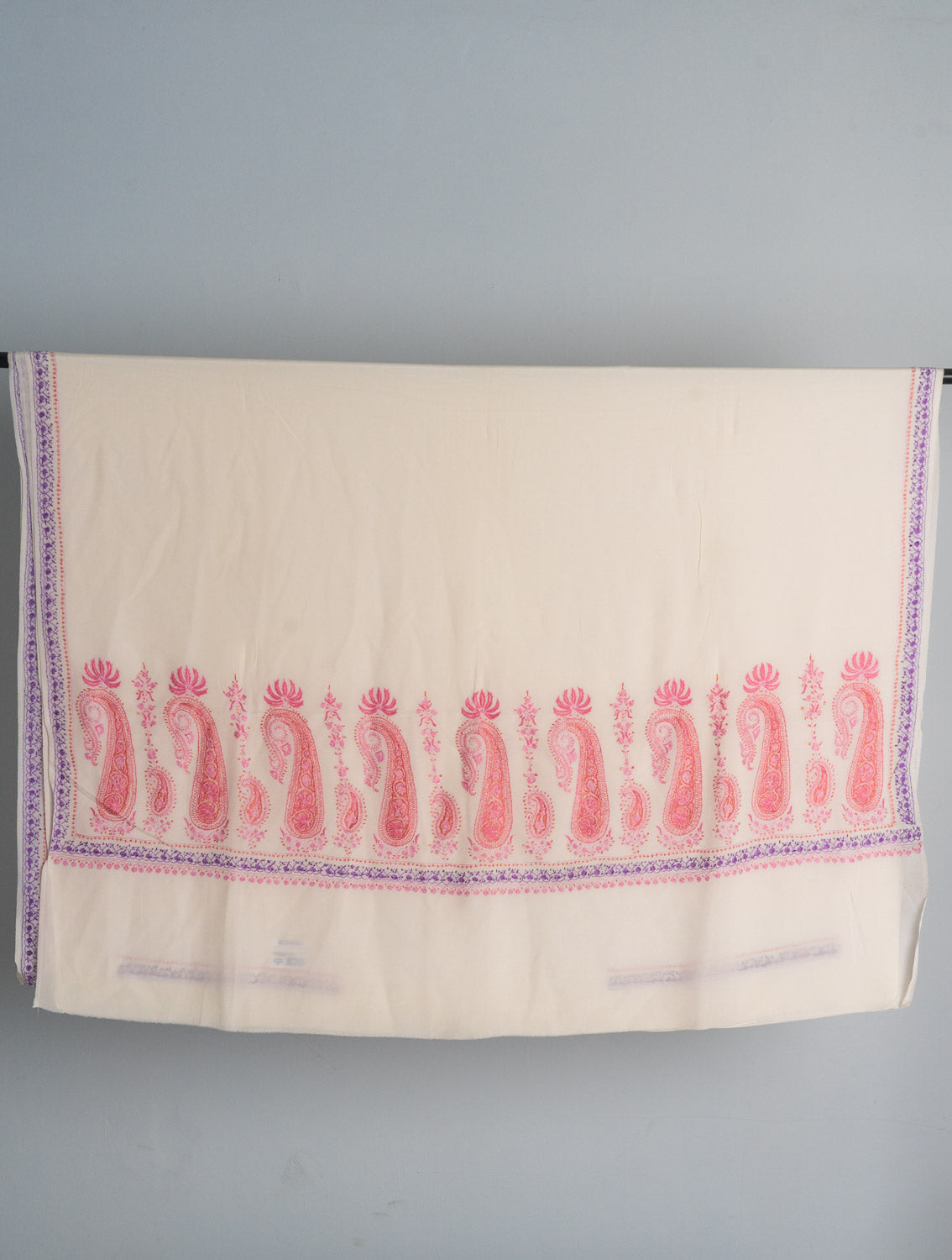 Delicate Pink Pure Crepe Saree with Sozni Hand Embroidery
