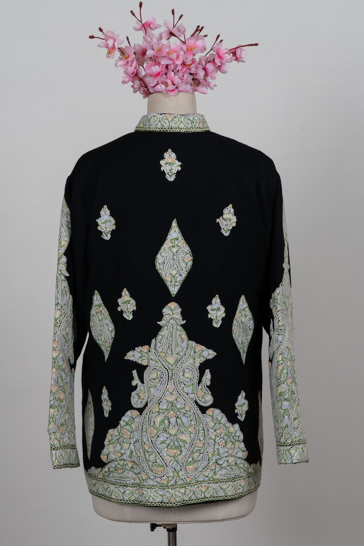 Verdant Scroll Aari Hand Embroidered Short Jacket
