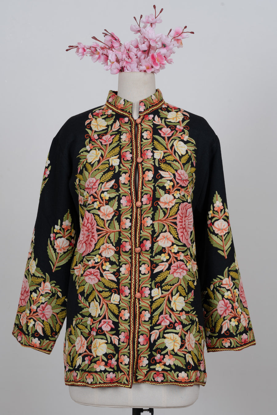 Blossom Trail Aari Hand Embroidered Short Jacket
