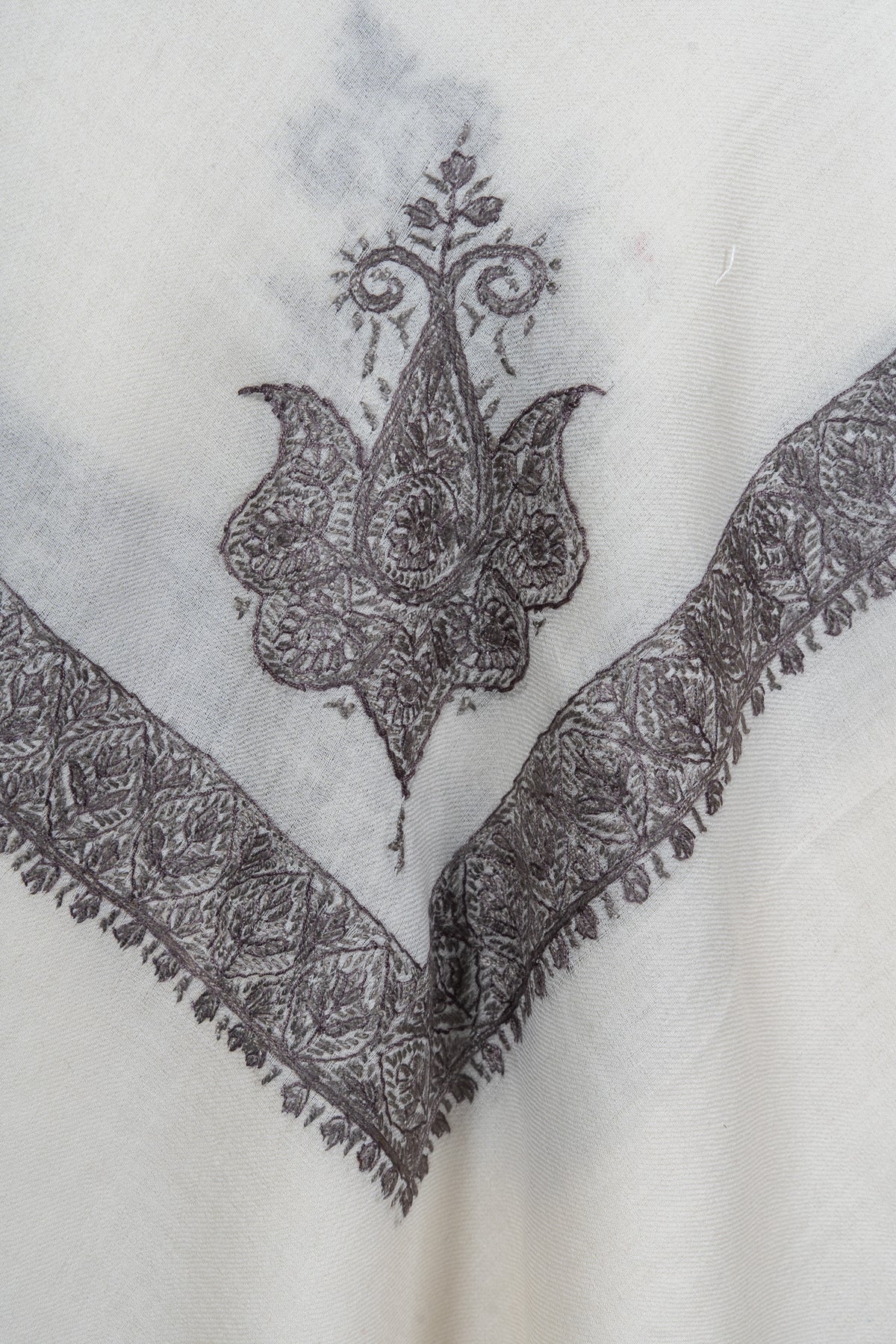 Pearl Mist Rumal — Sozni Hand Embroidered
