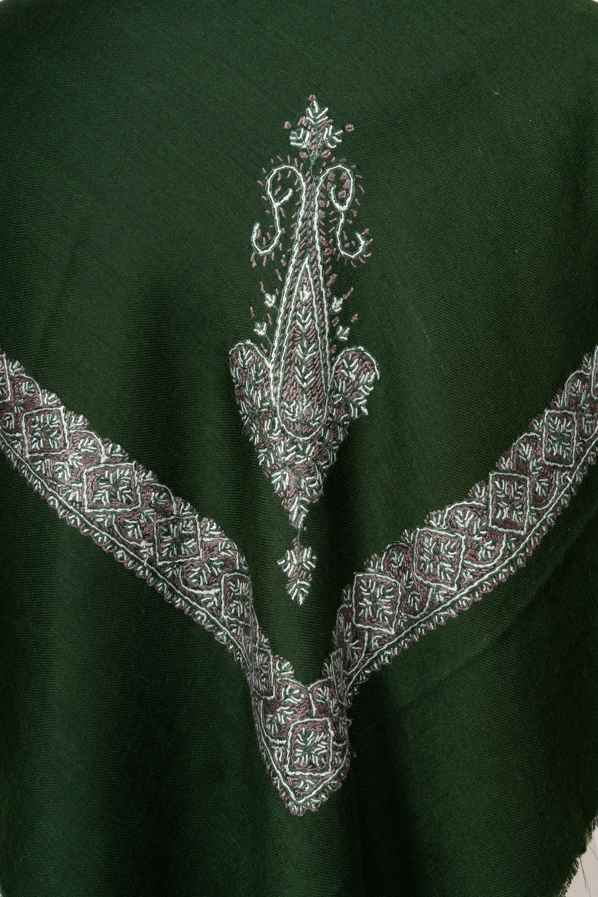 Forest Noir Rumal — Sozni Hand Embroidered