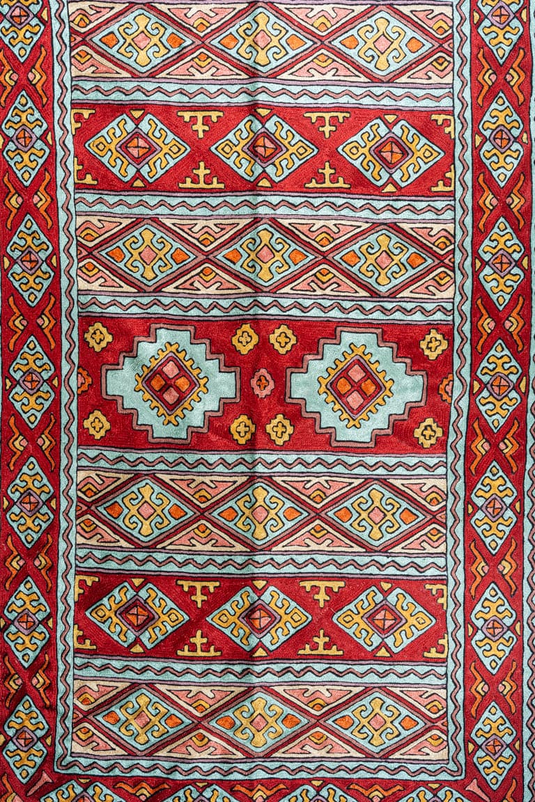 3ft x 5ft Hand Aari Embroidered chain stitch rugs & Wall Hanging
