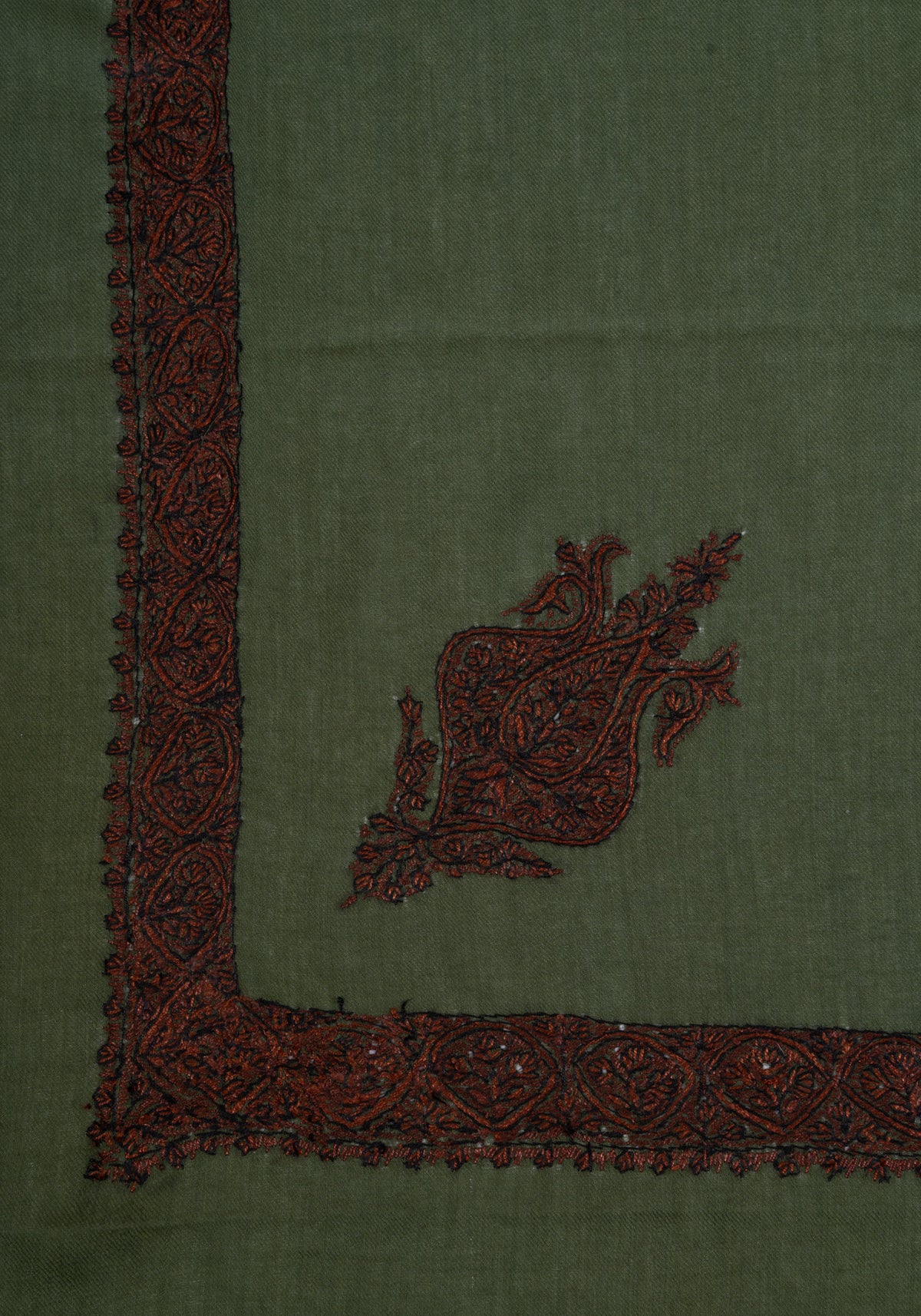 Forest Dusk Rumal — Sozni Hand Embroidered