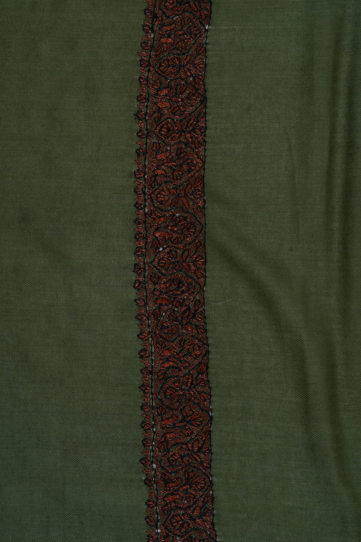 Olive Ember Rumal — Sozni Hand Embroidered
