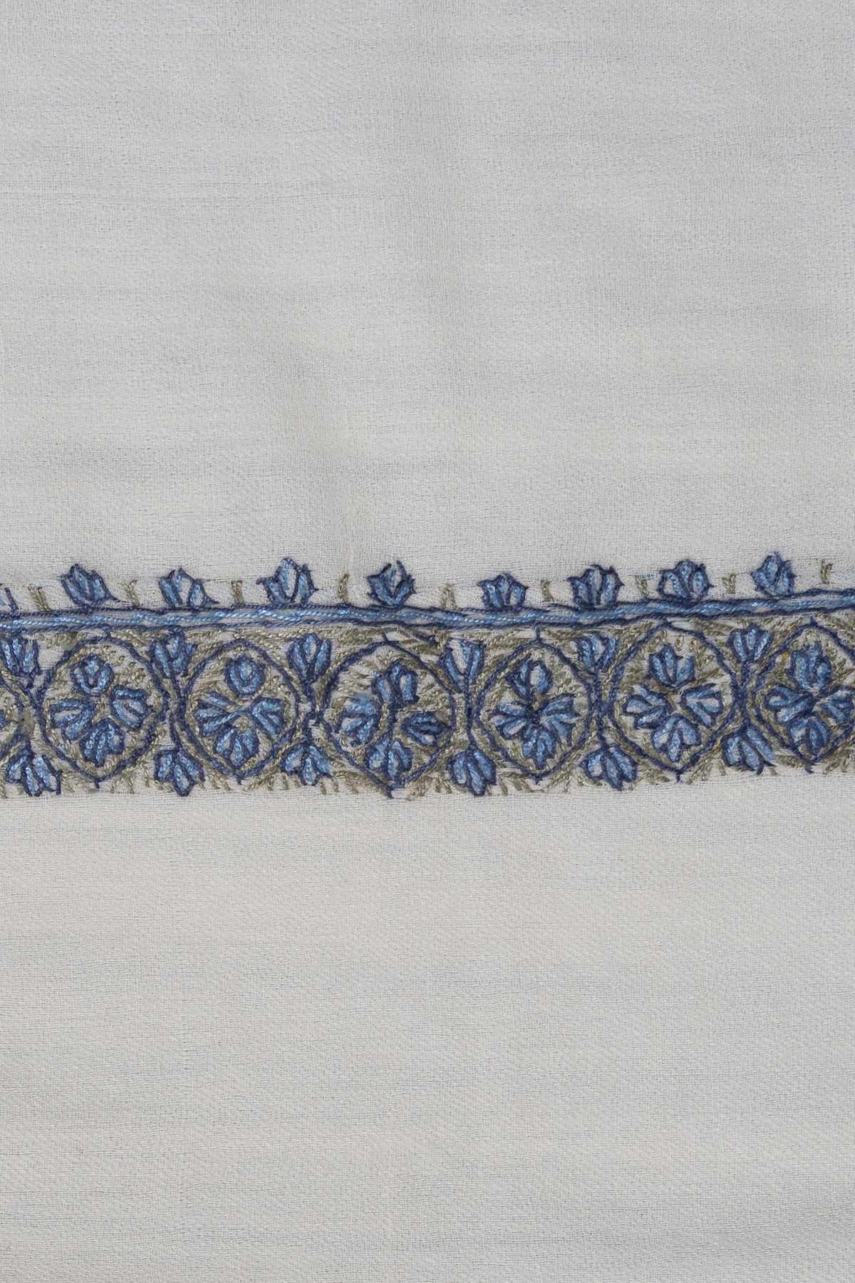 Ivory Autumn Rumal — Sozni Hand Embroidered