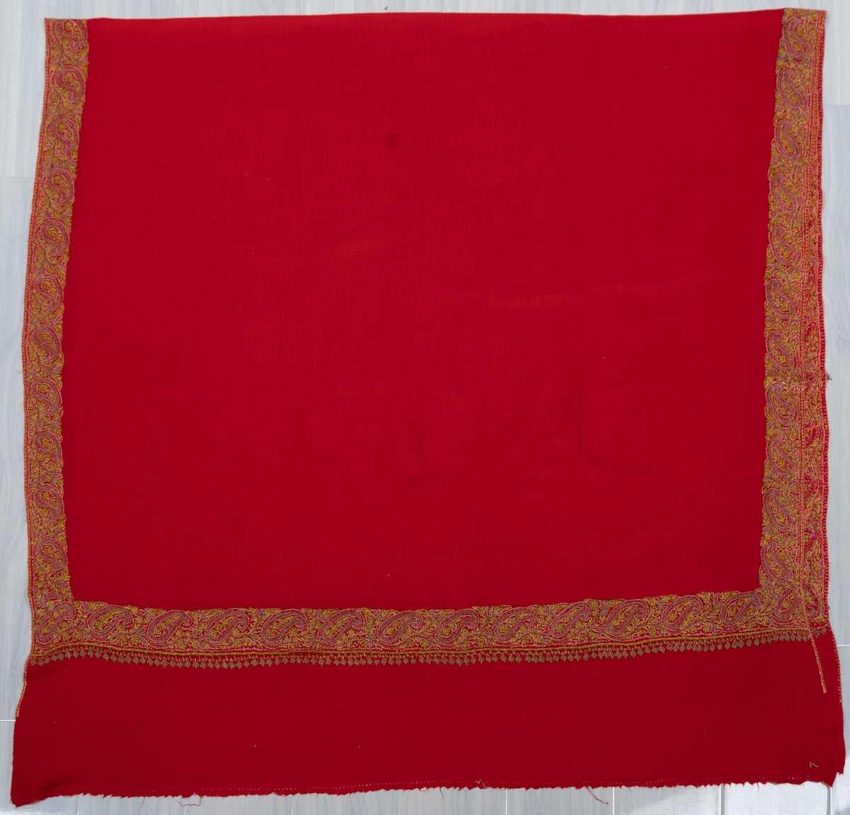 Crimson Heritage 2.5 Yards Sozni Hand Embroidered Shawl