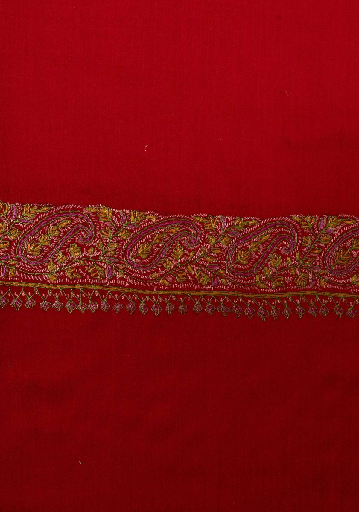 Crimson Heritage 2.5 Yards Sozni Hand Embroidered Shawl