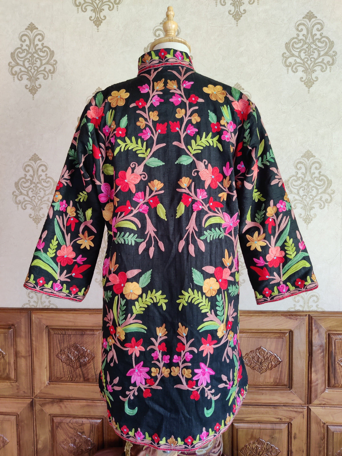 Kashmiri Vibrant Aari Floral Jacket - KashmKari