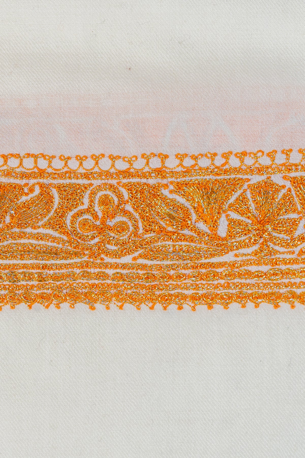 Tilla-Embroidered Fine Merino Wool Shawl