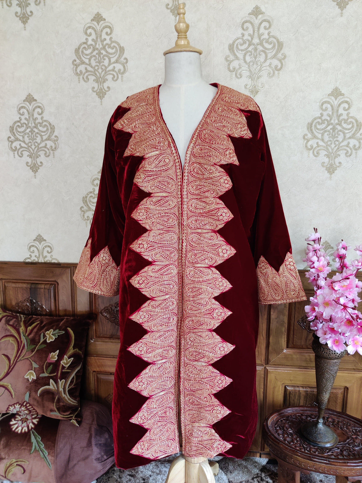 Kashmiri Robe With tilla Embroidery